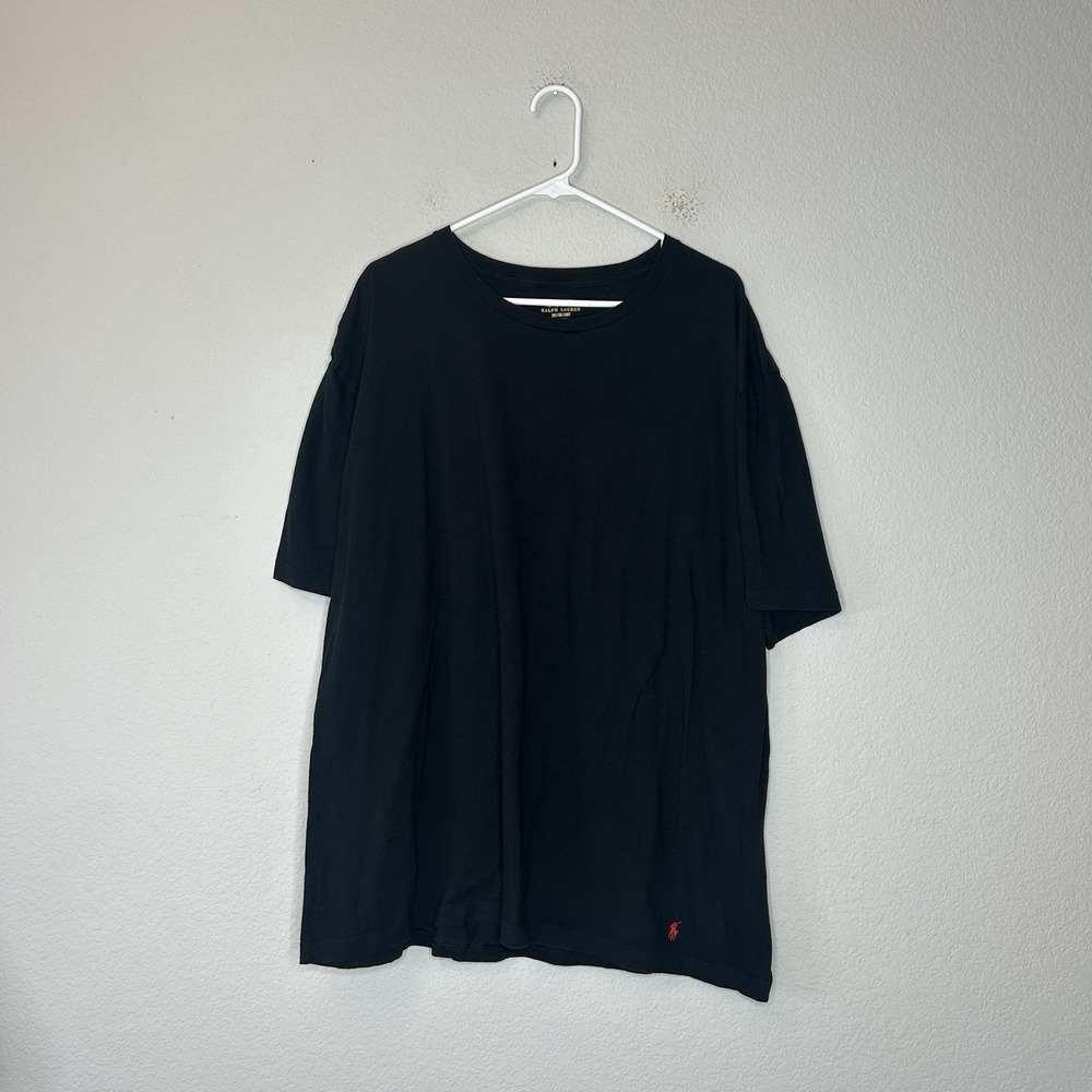 Polo Ralph Lauren Black T Shirt Men's Size 3X (Fits 2X) Big Tall 50" Chest